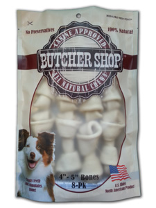 Butcher Shop 4 - 5 in Rawhide Bones 8pk