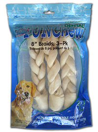 Dental Rawhide Braided Sticks